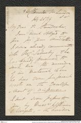 Nachlass Franz Steindachner, Brief von William Kitchen Parker an Franz Steindachner (20.07.1929), Inv.Nr. 383.01, Seite 1